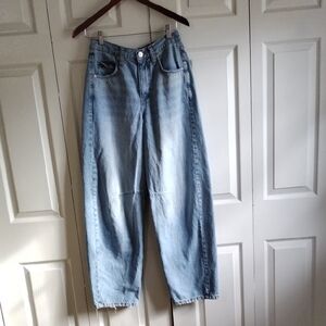 BDG Barrel Leg Jeans Size 27 Light Wash Button Fly